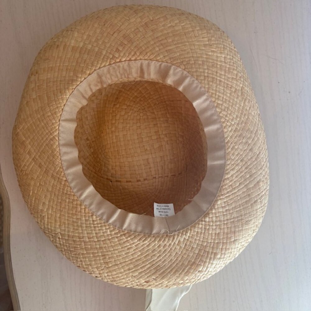 Vintage Straw Boater Hat - Picture 3 of 4